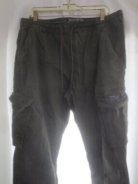 Brand New West 49 Khaki Green Rugby Cargo Pants - Large Men's